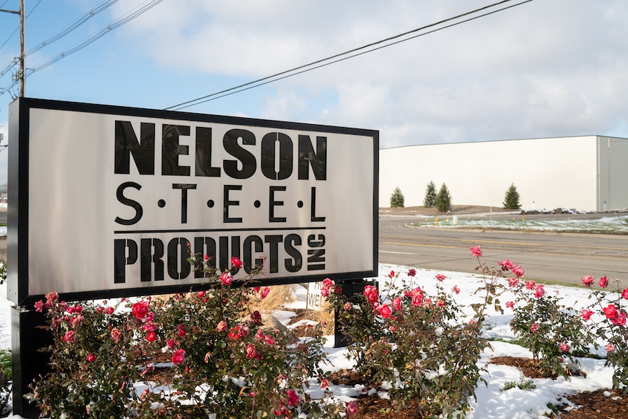 Nelson Steel Products Sign